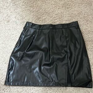 SHEIN leather mini skirt